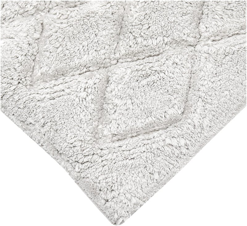 Vera Wang - Bathroom Rug Set, Soft & Absorbent Bathroom Decor, Reversible Modern Design (Marquis Diamond Grey, 2 Piece) - Image 1